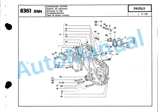 New Holland 8361 SI-10 Fiat Engine Service Parts Catalogue 9504439 2 New Holland 8361 SI-10 Fiat Engine Service Parts Catalogue 9504439-2