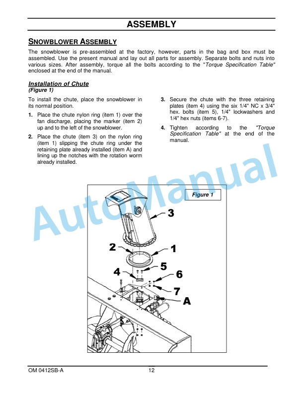New Holland 836GS 60in Snowblower Operation and Maintenance Manual 47391778 3 New Holland 836GS 60in Snowblower Operation and Maintenance Manual 47391778-3