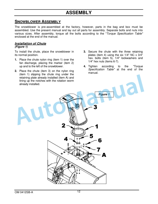New Holland 836GS 60in Snowblower Operation and Maintenance Manual 47524263 3 New Holland 836GS 60in Snowblower Operation and Maintenance Manual 47524263-3