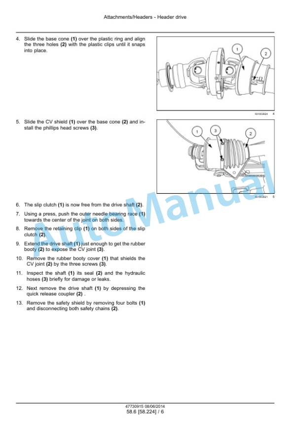 New Holland 840CD, 880CF Draper Header Service Manual 47730915 5 New Holland 840CD, 880CF Draper Header Service Manual 47730915-5