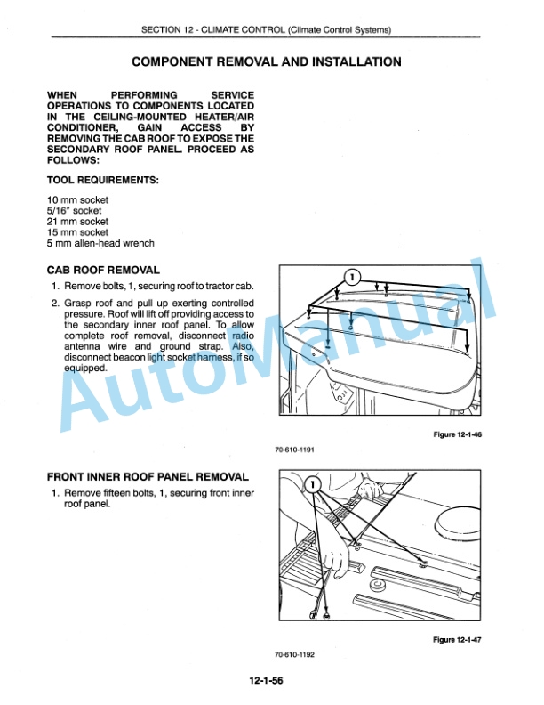 New Holland 8670, 8770, 8870, 8970 Repair Manual 86611822-4