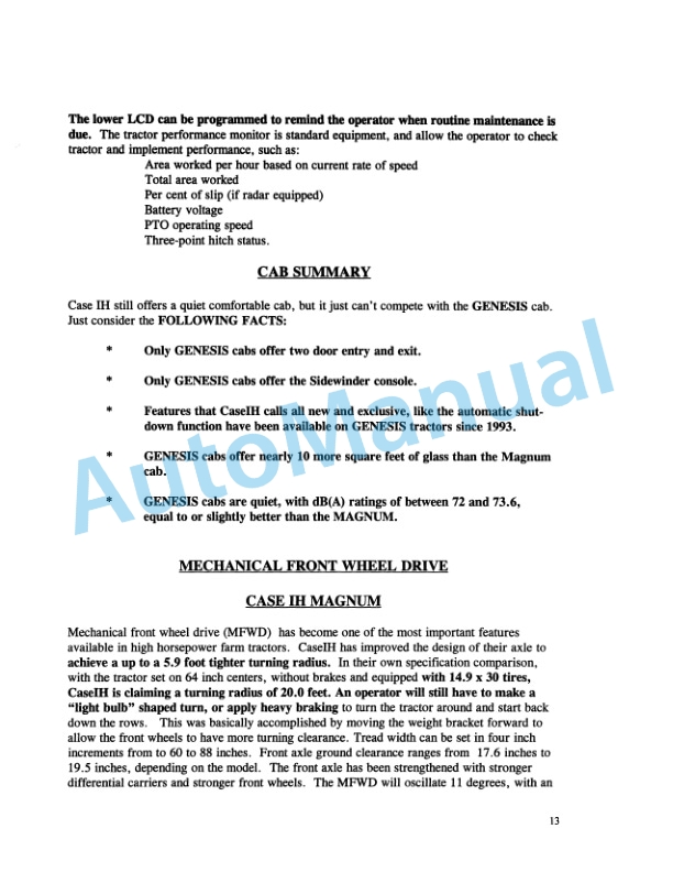 New Holland 8670, 8770, 8870, 8970 Tractor Operation and Maintenance Manual 86560401 5 New Holland 8670, 8770, 8870, 8970 Tractor Operation and Maintenance Manual 86560401-5