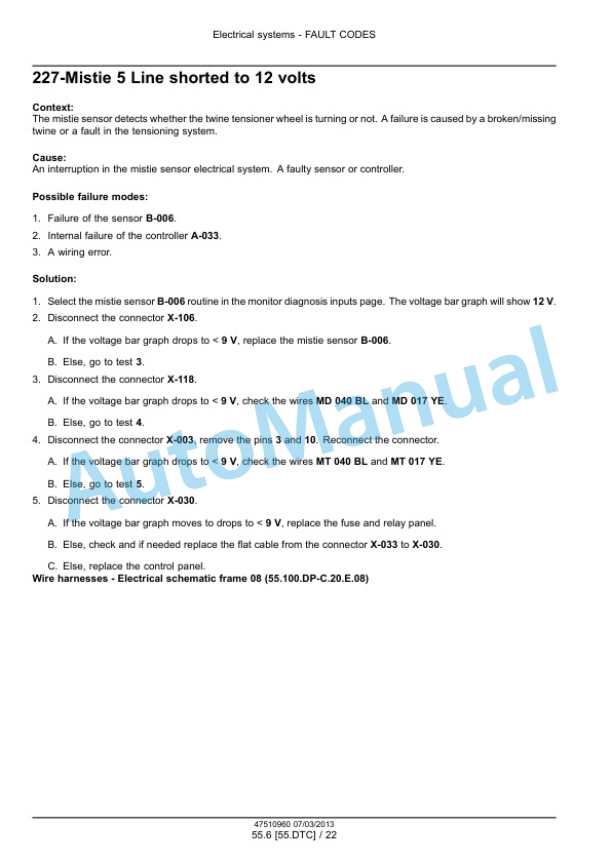 New Holland 870, 890, 1270, 1290, 330, 340 BigBaler Square Baler Service Manual 47534290 5 New Holland 870, 890, 1270, 1290, 330, 340 BigBaler Square Baler Service Manual 47534290-5