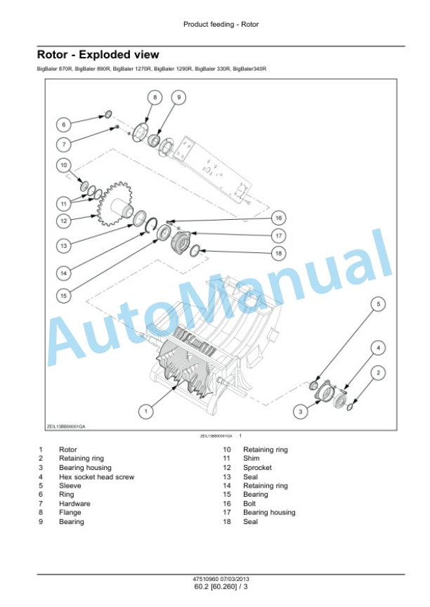 New Holland 870, 890, 1270, 1290, 330, 340 BigBaler Square Baler Service Manual 47534291 2 New Holland 870, 890, 1270, 1290, 330, 340 BigBaler Square Baler Service Manual 47534291 - Image 2