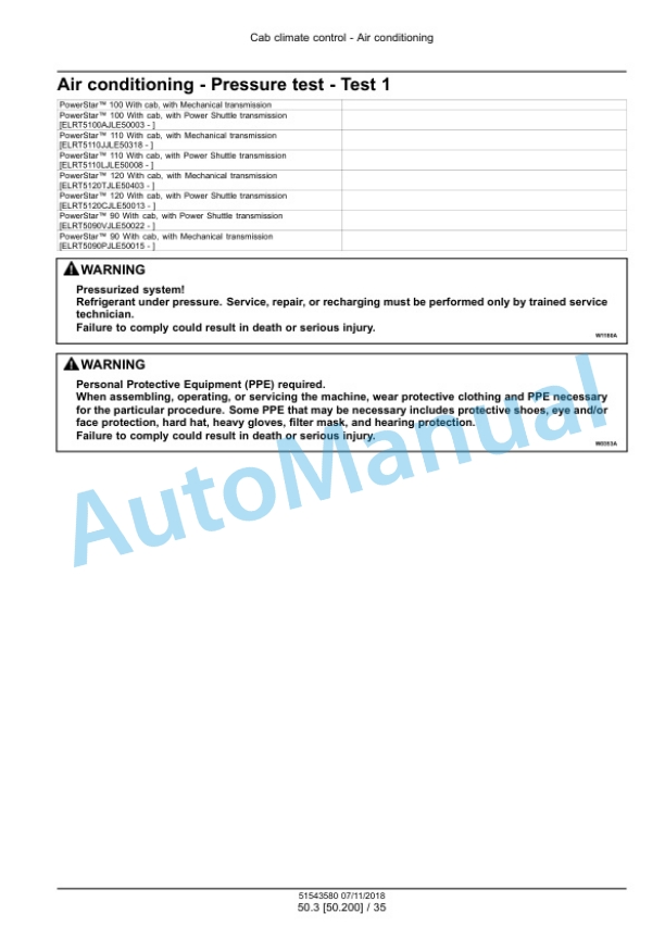 New Holland 90, 100, 110, 120 PowerStar Tier 4B Final Tractor Service Manual 51543580 3 New Holland 90, 100, 110, 120 PowerStar Tier 4B Final Tractor Service Manual 51543580 - Image 3