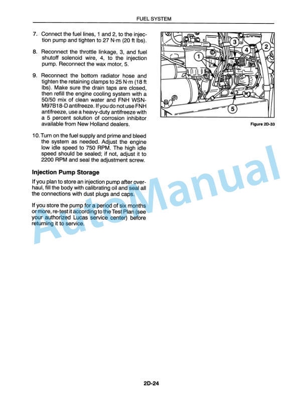 New Holland 9030, 9030E Fuel System Repair Manual 40903002 4 New Holland 9030, 9030E Fuel System Repair Manual 40903002-4