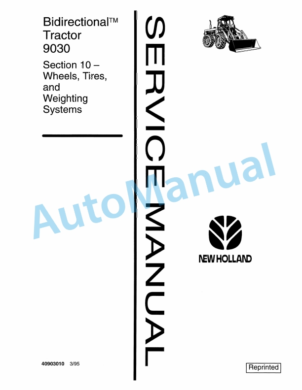 New Holland 9030 Bidirectional TM Tractor Service Manual 40903010 1 New Holland 9030 Bidirectional TM Tractor Service Manual 40903010