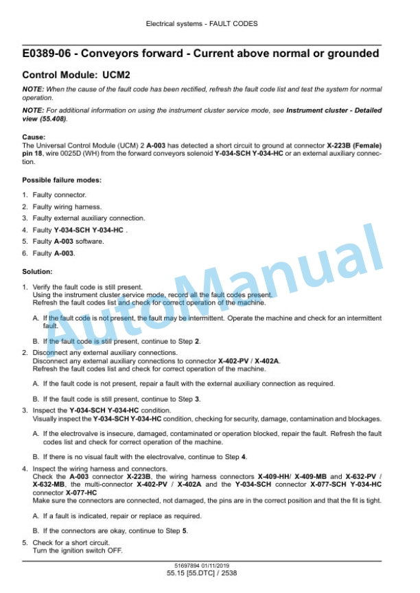 New Holland 9050L, 9050L High, 9050LL, 9070L, 9070L High, 9070LL, 9070M, 9090L High, 9090LL Grape Harvester Service Manual 51697894 5 New Holland 9050L, 9050L High, 9050LL, 9070L, 9070L High, 9070LL, 9070M, 9090L High, 9090LL Grape Harvester Service Manual 51697894 - Image 5