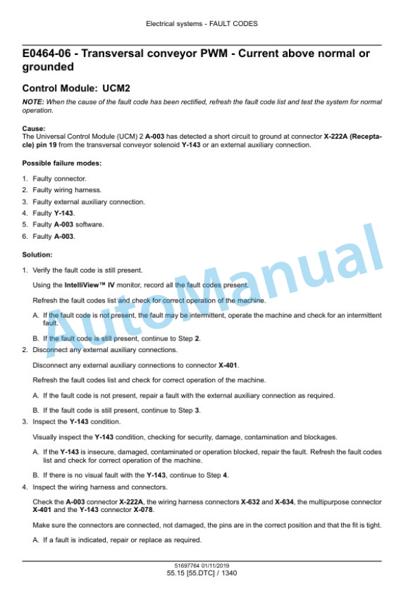 New Holland 9070N, 9080N Grape Harvester Service Manual 51697764 5 New Holland 9070N, 9080N Grape Harvester Service Manual 51697764 - Image 5