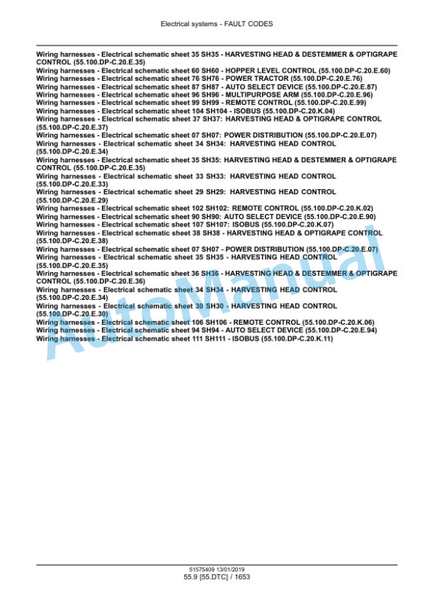 New Holland 9090L T3ROW Grape Harvester Service Manual 51575409 5 New Holland 9090L T3ROW Grape Harvester Service Manual 51575409 - Image 5