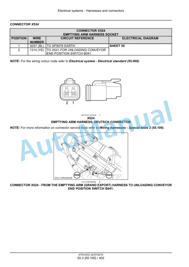 New Holland 9090X, 9090X GE, 9090X H, 9090X O, 9090X COFFEE, 9090X OLIVE PLUS, 9090X OLIVE PLUS GE Grape Harvester Service Manual 47914333 3 New Holland 9090X, 9090X GE, 9090X H, 9090X O, 9090X COFFEE, 9090X OLIVE PLUS, 9090X OLIVE PLUS GE Grape Harvester Service Manual 47914333 - Image 3