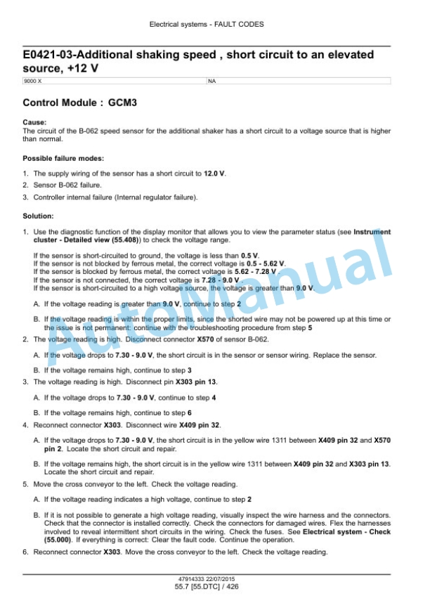 New Holland 9090X, 9090X GE, 9090X H, 9090X O, 9090X COFFEE, 9090X OLIVE PLUS, 9090X OLIVE PLUS GE Grape Harvester Service Manual 47914333 5 New Holland 9090X, 9090X GE, 9090X H, 9090X O, 9090X COFFEE, 9090X OLIVE PLUS, 9090X OLIVE PLUS GE Grape Harvester Service Manual 47914333 - Image 5