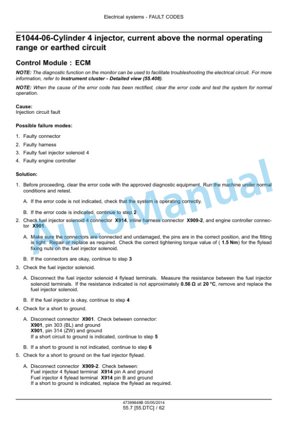 New Holland 9090X Grape Harvester Service Manual 47399849B 4 New Holland 9090X Grape Harvester Service Manual 47399849B - Image 4
