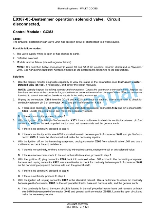 New Holland 9090X Grape Harvester Service Manual 47399849B 5 New Holland 9090X Grape Harvester Service Manual 47399849B - Image 5