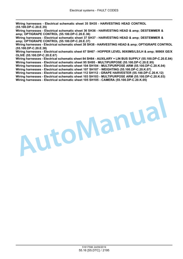 New Holland 9090X Grape Harvester Service Manual 51617596 5 New Holland 9090X Grape Harvester Service Manual 51617596 - Image 5