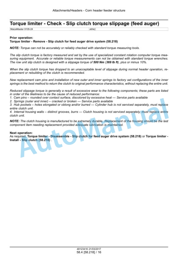 New Holland 9105-24 Maize Master Corn Header Service Manual 48123416 4 New Holland 9105-24 Maize Master Corn Header Service Manual 48123416-4