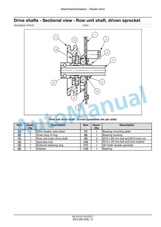 New Holland 9105-24 Maize Master Corn Header Service Manual 48123416 5 New Holland 9105-24 Maize Master Corn Header Service Manual 48123416-5