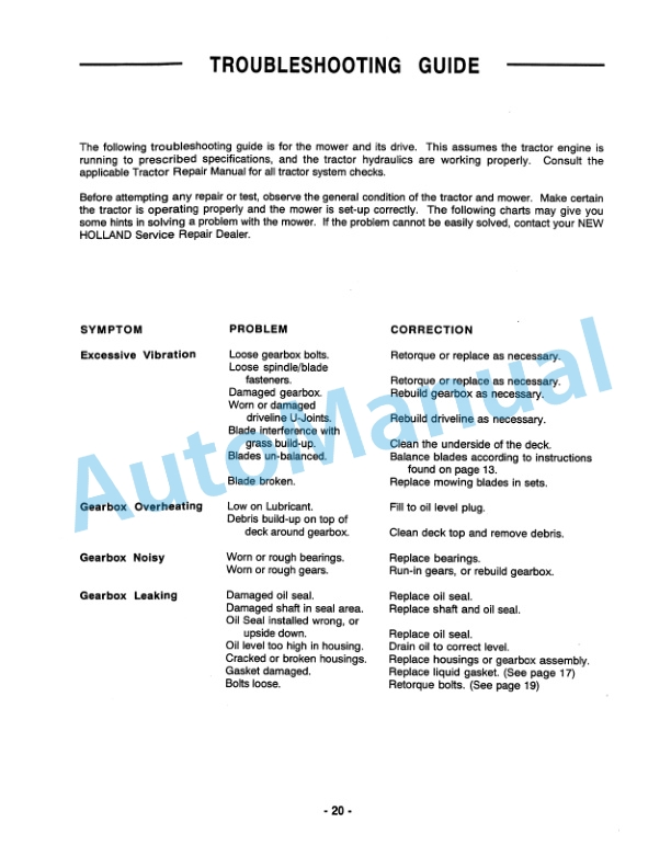 New Holland 914A Series Mid-Mount Direct Drive Class II Mower Operation and Maintenance Manual 42091420 3 New Holland 914A Series Mid-Mount Direct Drive Class II Mower Operation and Maintenance Manual 42091420 - Image 3