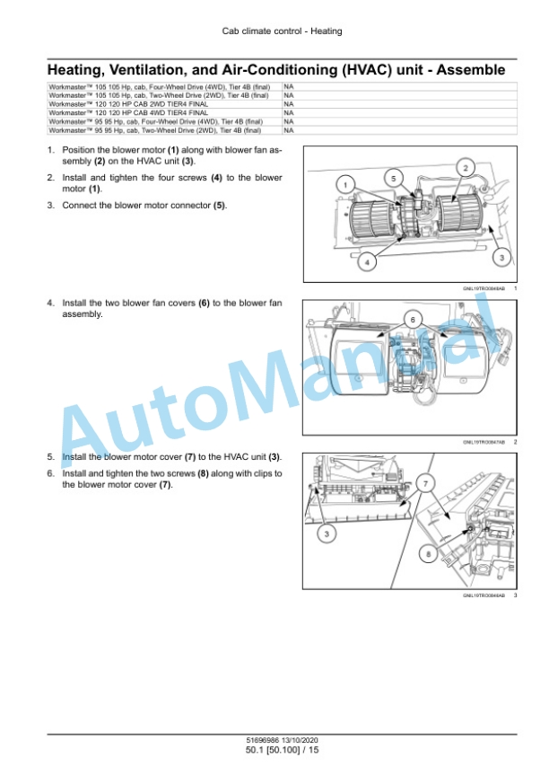 New Holland 95, 105, 120 Workmaster Tractor Service Manual 51696986 3 New Holland 95, 105, 120 Workmaster Tractor Service Manual 51696986 - Image 3