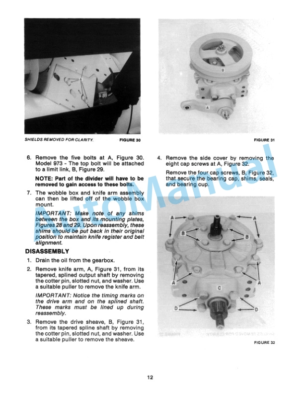 New Holland 960, 970, 971, 972, 973 Wobble Box Grain Head Service Manual 40482002 4 New Holland 960, 970, 971, 972, 973 Wobble Box Grain Head Service Manual 40482002-4