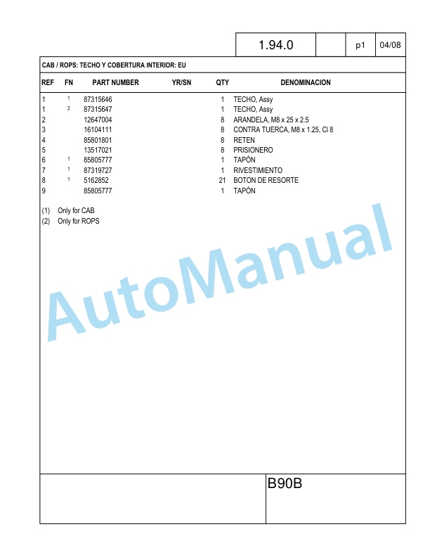 New Holland B90B Tier III Backhoe Loader Parts Catalogue 87659786NA 5 New Holland B90B Tier III Backhoe Loader Parts Catalogue 87659786NA - Image 5