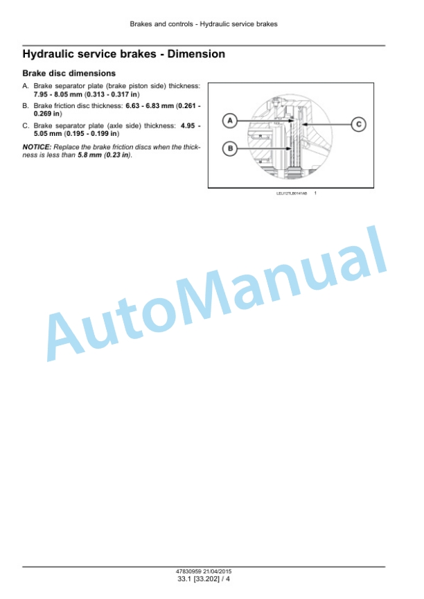 New Holland B95C, B95CTC, B110C Tier 4B Final Tractor Loader Backhoe Service Manual 47881801 5 New Holland B95C, B95CTC, B110C Tier 4B Final Tractor Loader Backhoe Service Manual 47881801 - Image 5