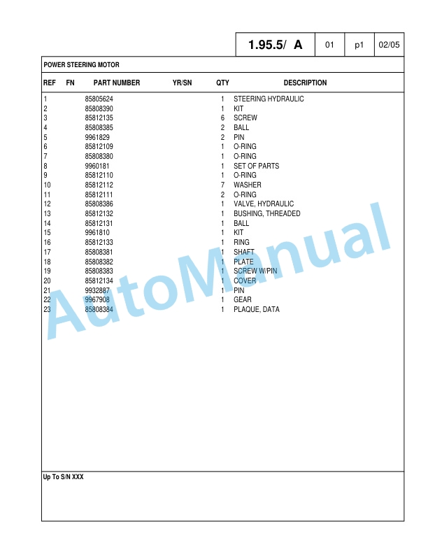 New Holland B95TC Backhoe Loader Parts Catalogue 87360667NA 5 New Holland B95TC Backhoe Loader Parts Catalogue 87360667NA-5