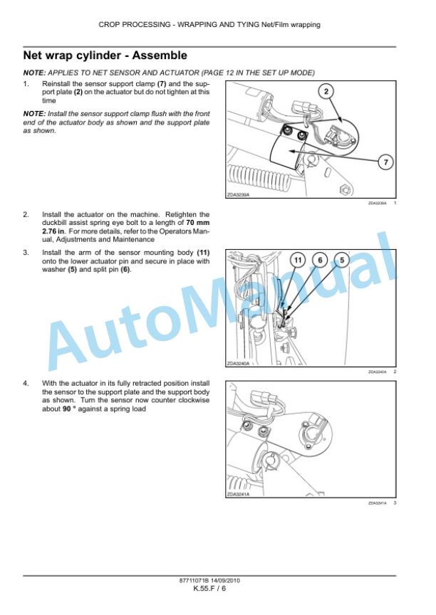 New Holland BR6080, BR6090 Round Baler Service Manual 87711071B 5 New Holland BR6080, BR6090 Round Baler Service Manual 87711071B-5