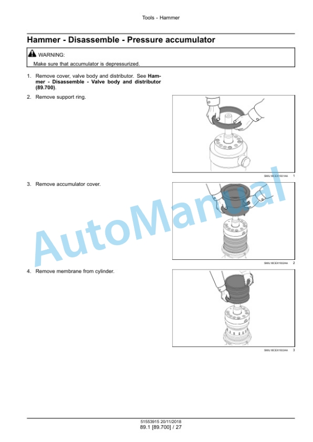 New Holland CB 18S, CB 27S, CB 37S Hydraulic Breaker Service Manual 51553915 5 New Holland CB 18S, CB 27S, CB 37S Hydraulic Breaker Service Manual 51553915-5
