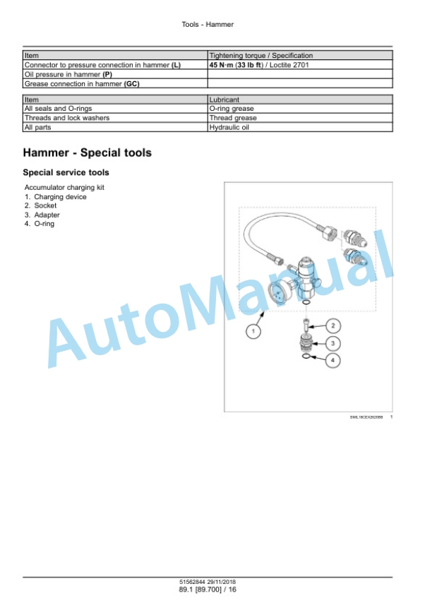 New Holland CB 240S, CB 290S, CB 370S Hydraulic Breaker Service Manual 51562844 3 New Holland CB 240S, CB 290S, CB 370S Hydraulic Breaker Service Manual 51562844-3
