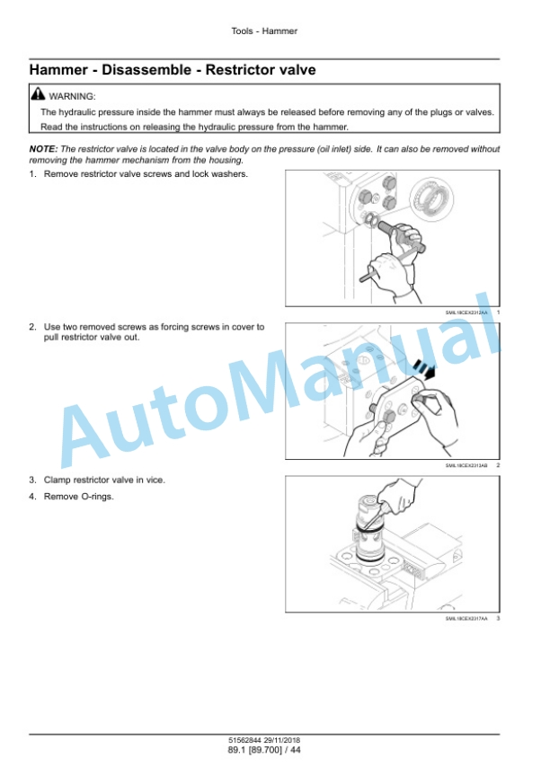 New Holland CB 240S, CB 290S, CB 370S Hydraulic Breaker Service Manual 51562844 4 New Holland CB 240S, CB 290S, CB 370S Hydraulic Breaker Service Manual 51562844-4