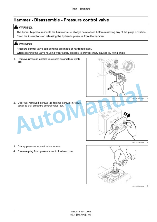 New Holland CB 470S, CB 570S, CB 800S Hydraulic Breaker Service Manual 51562845-4