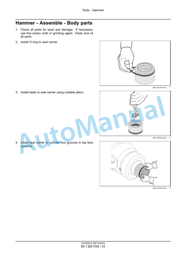 New Holland CB 80S, CB 90S, CB 135S Hydraulic Breaker Service Manual 51553916 5 New Holland CB 80S, CB 90S, CB 135S Hydraulic Breaker Service Manual 51553916-5