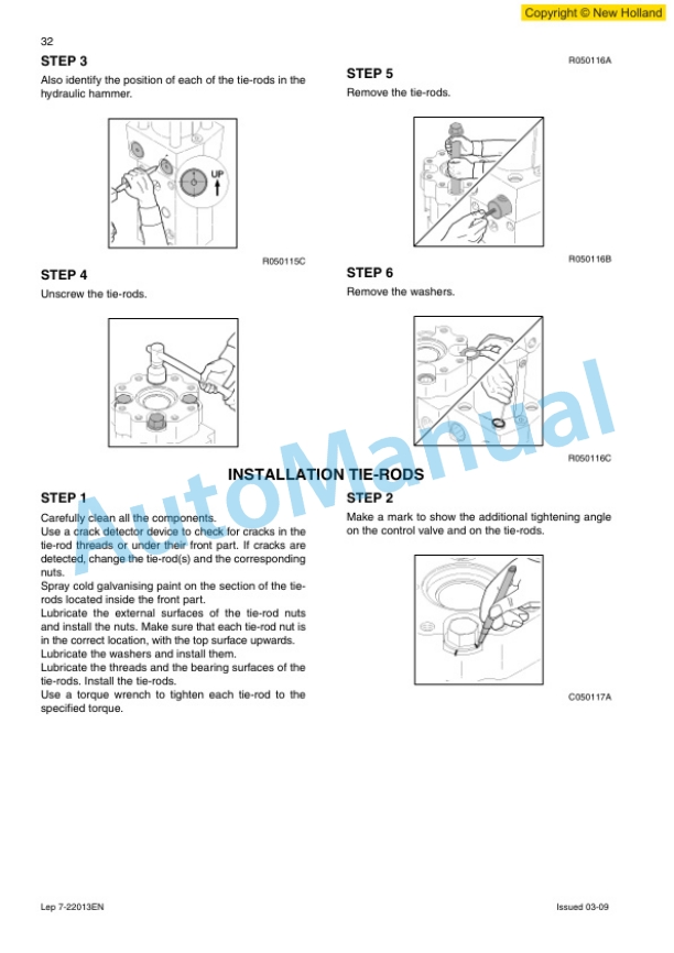 New Holland CB Series Hydraulic Hammer Service Manual 6036722103 4 New Holland CB Series Hydraulic Hammer Service Manual 6036722103-4