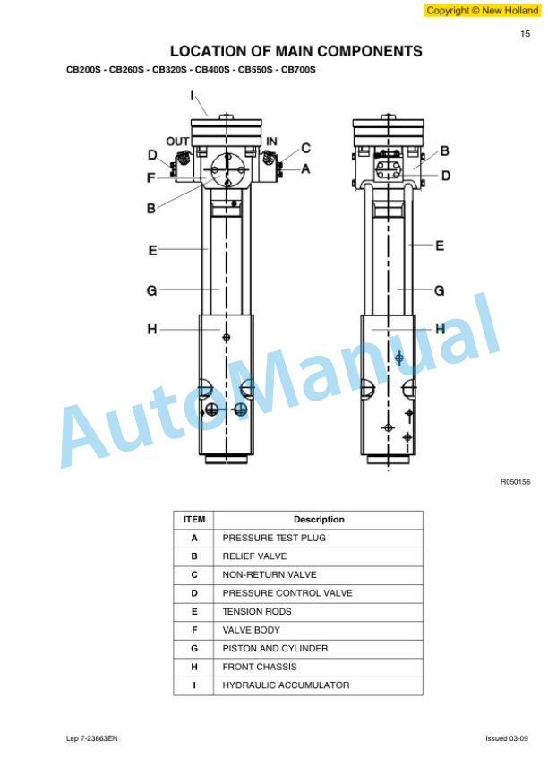 New Holland CB Series Hydraulic Hammer Service Manual 6036722103 5 New Holland CB Series Hydraulic Hammer Service Manual 6036722103-5