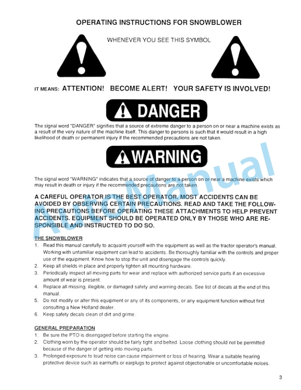 New Holland Converting 3 Point Blower to Front Mount Retrofit Kit Operation and Maintenance Manual 42871710 2 New Holland Converting 3 Point Blower to Front Mount Retrofit Kit Operation and Maintenance Manual 42871710-2