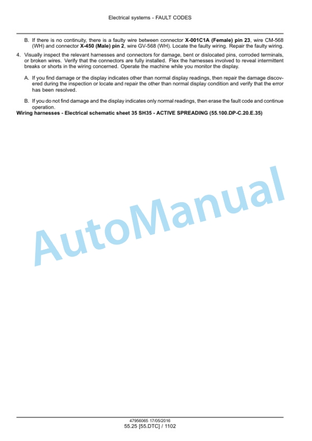 New Holland CR8.90, CR9.90, CX8.90 Tier 4A, CR10.90, CX8.80 Tier 4B Final Combine Service Manual 48017731-5