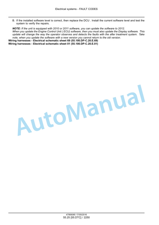 New Holland CR8.90, CR9.90, CX8.90 Tier 4A, CR10.90, CX8.80 Tier 4B Final Combine Service Manual 48017735-2