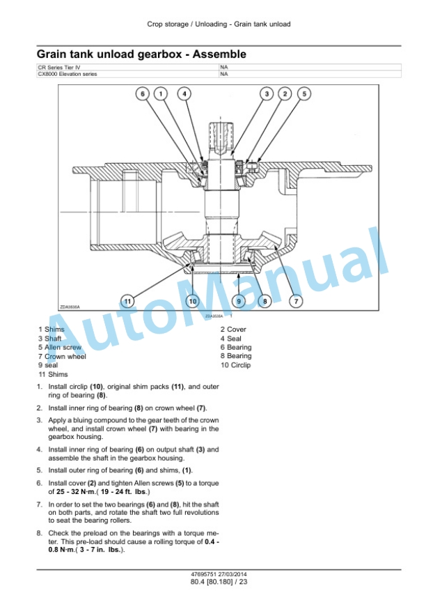 New Holland CR9090, CX8080, CX8090 Elevation Tier 4A Combine Service Manual 47712620 5 New Holland CR9090, CX8080, CX8090 Elevation Tier 4A Combine Service Manual 47712620 - Image 5