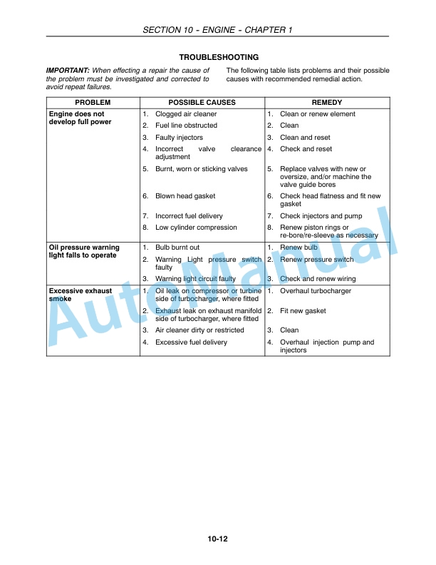New Holland CR920, CR940, CR960, CR970 Combine Repair Manual 87600553 2 New Holland CR920, CR940, CR960, CR970 Combine Repair Manual 87600553-2