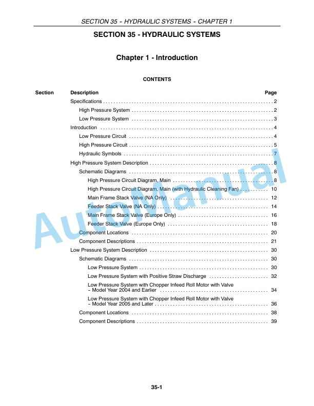 New Holland CR920, CR940, CR960, CR970 Combine Repair Manual 87600557 2 New Holland CR920, CR940, CR960, CR970 Combine Repair Manual 87600557-2