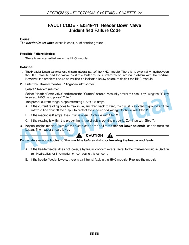New Holland CR920, CR940, CR960, CR970 Combine Repair Manual 87600566 2 New Holland CR920, CR940, CR960, CR970 Combine Repair Manual 87600566-2