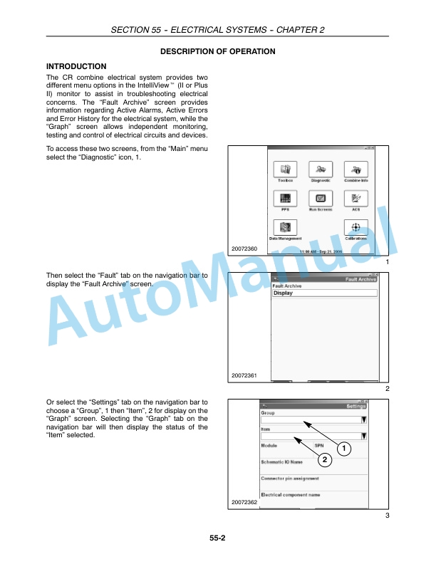 New Holland CR940, CR960, CR970 Combine Repair Manual 87682456 2 New Holland CR940, CR960, CR970 Combine Repair Manual 87682456-2