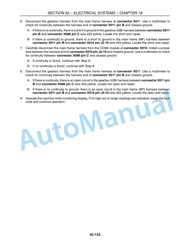 New Holland CR940, CR960, CR970 Combine Repair Manual 87682460 3 New Holland CR940, CR960, CR970 Combine Repair Manual 87682460-3