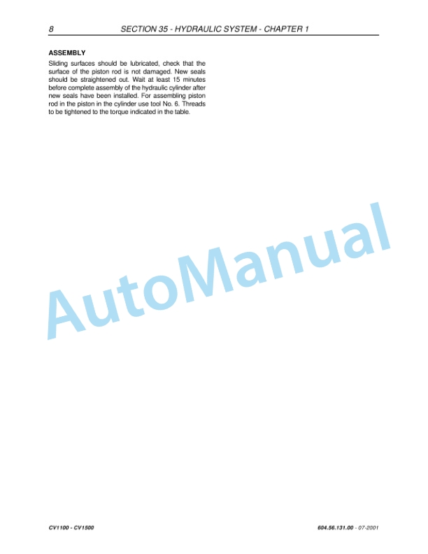 New Holland CV1100, CV1500 Compactor Service Manual 6045613100 3 New Holland CV1100, CV1500 Compactor Service Manual 6045613100 - Image 3