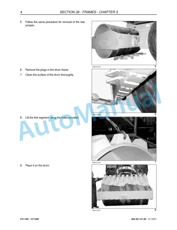 New Holland CV1100, CV1500 Compactor Service Manual 6045613100 5 New Holland CV1100, CV1500 Compactor Service Manual 6045613100 - Image 5
