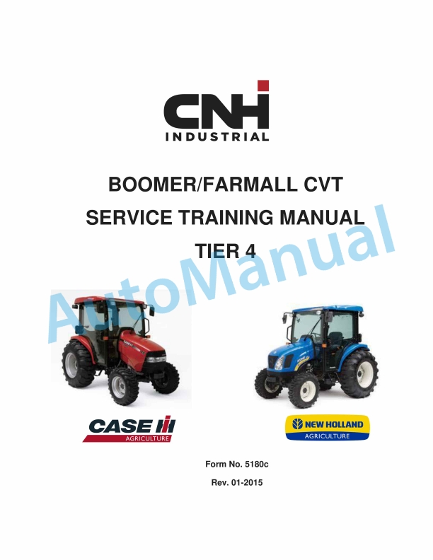New Holland CVT Tier 4 Boomer - Farmall Service Manual