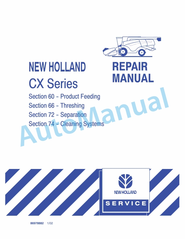 New Holland CX Series Repair Manual 86978882