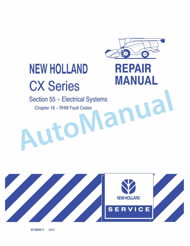 New Holland CX Series Repair Manual 87360011
