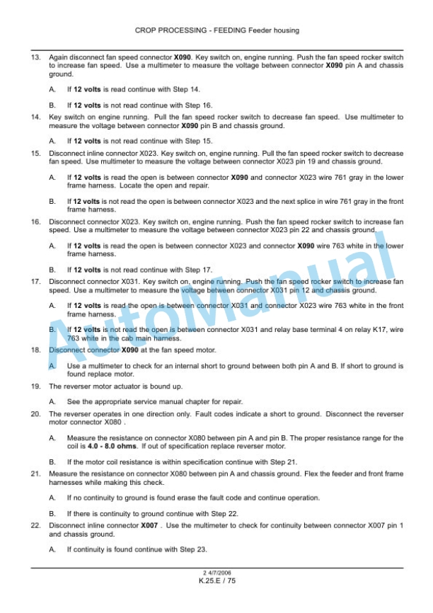 New Holland CX720, CX740, CX760, CX780, CX820, CX840, CX860, CX880 Repair Manual 6043400106 5 New Holland CX720, CX740, CX760, CX780, CX820, CX840, CX860, CX880 Repair Manual 6043400106-5